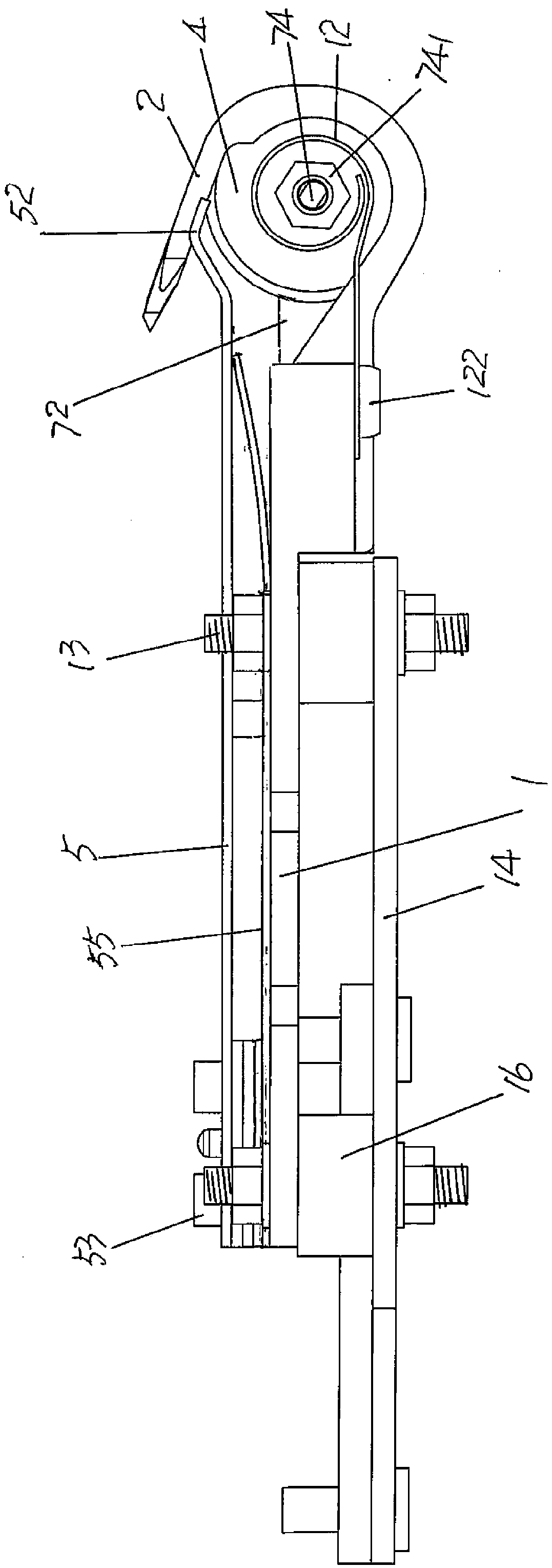 Weft yarn cutting device for rapier loom