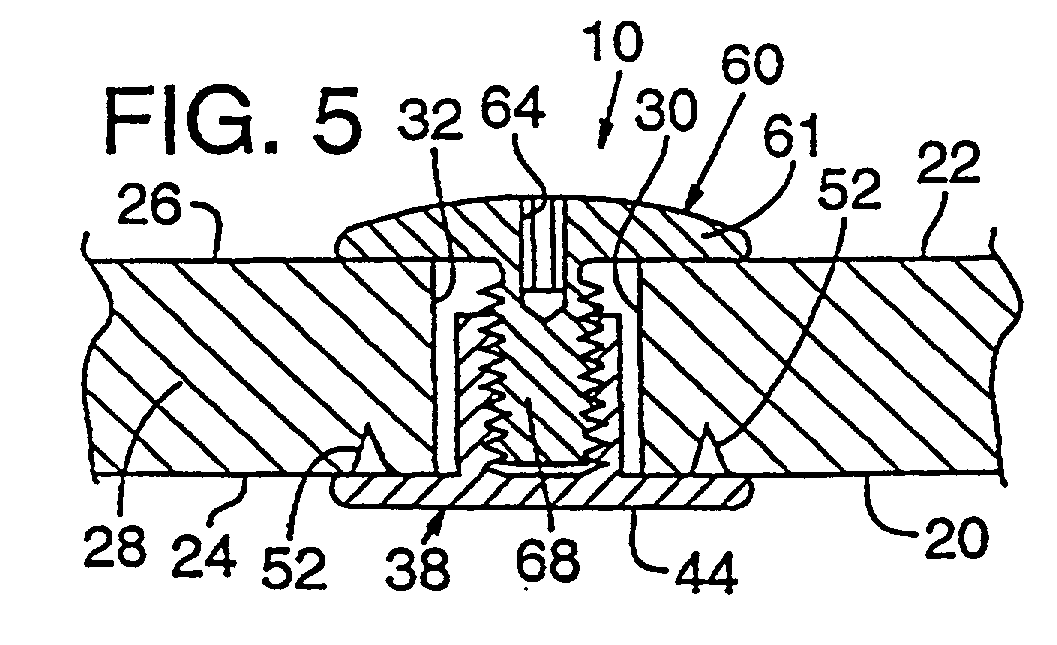 Bone fastener and instrument for insertion thereof