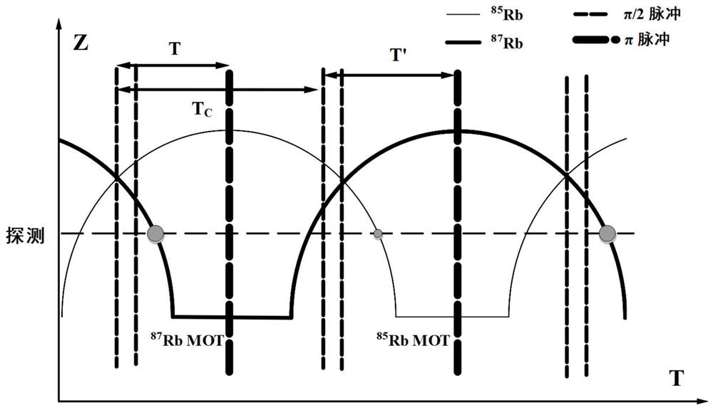 Gravimeter based on two-component atom interleaving interference effect