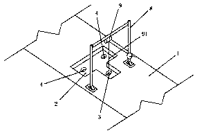 Gas pipeline pavement method and support structure thereof