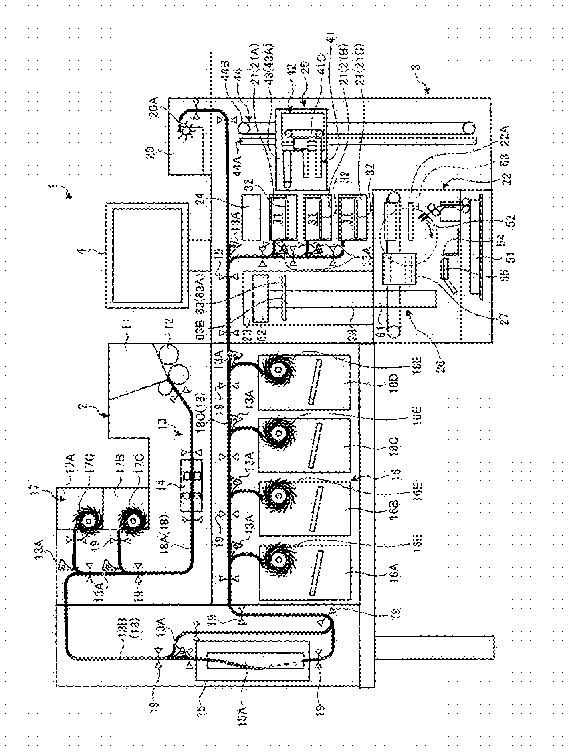 Banknote binding device and banknote binding method