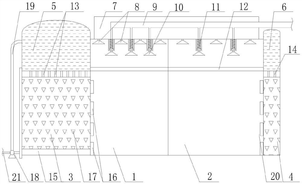 Accident chlorine treatment device used in liquid chlorine production process