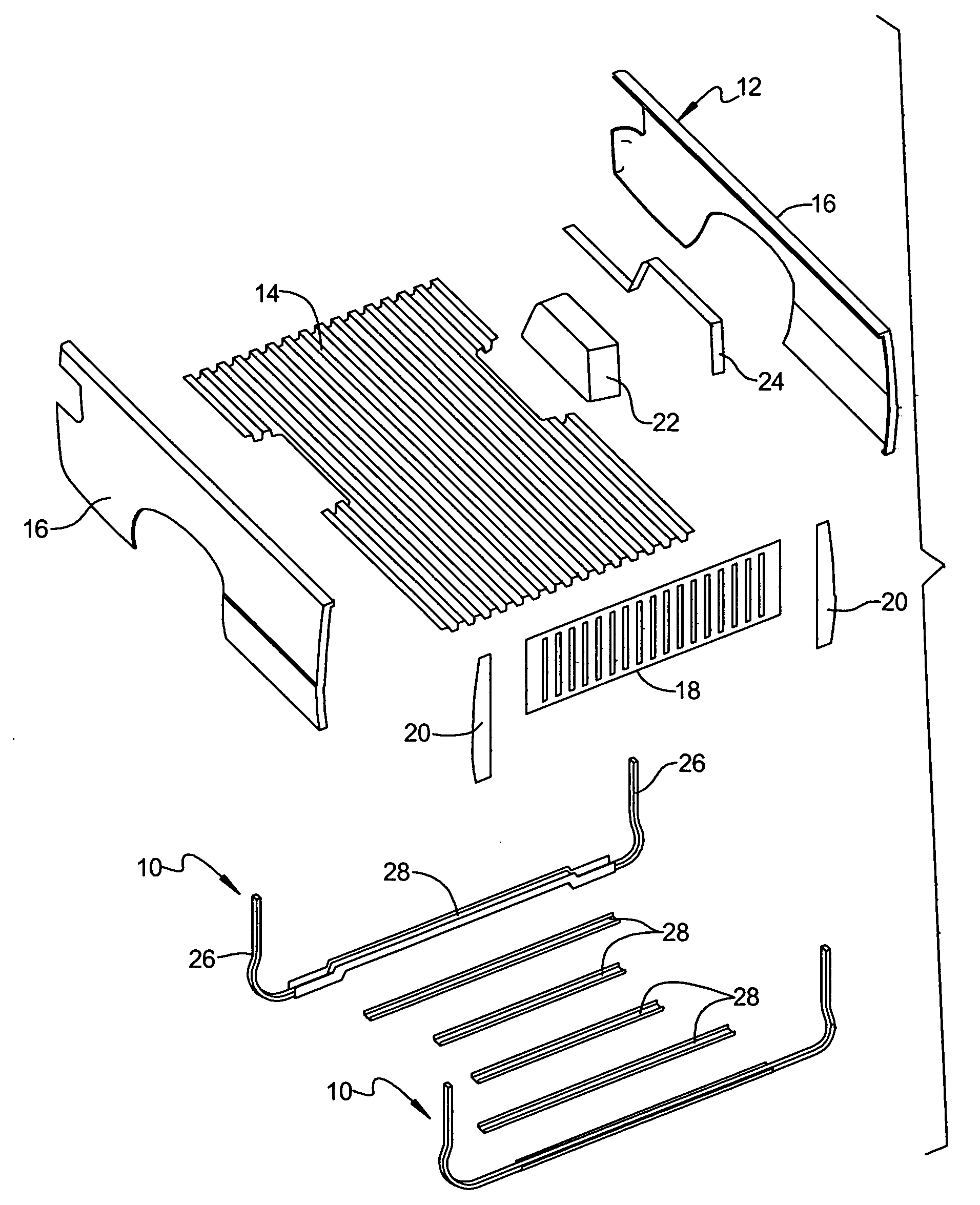 Hydroformed and roll-formed cross sill assembly for vehicles and method of making same