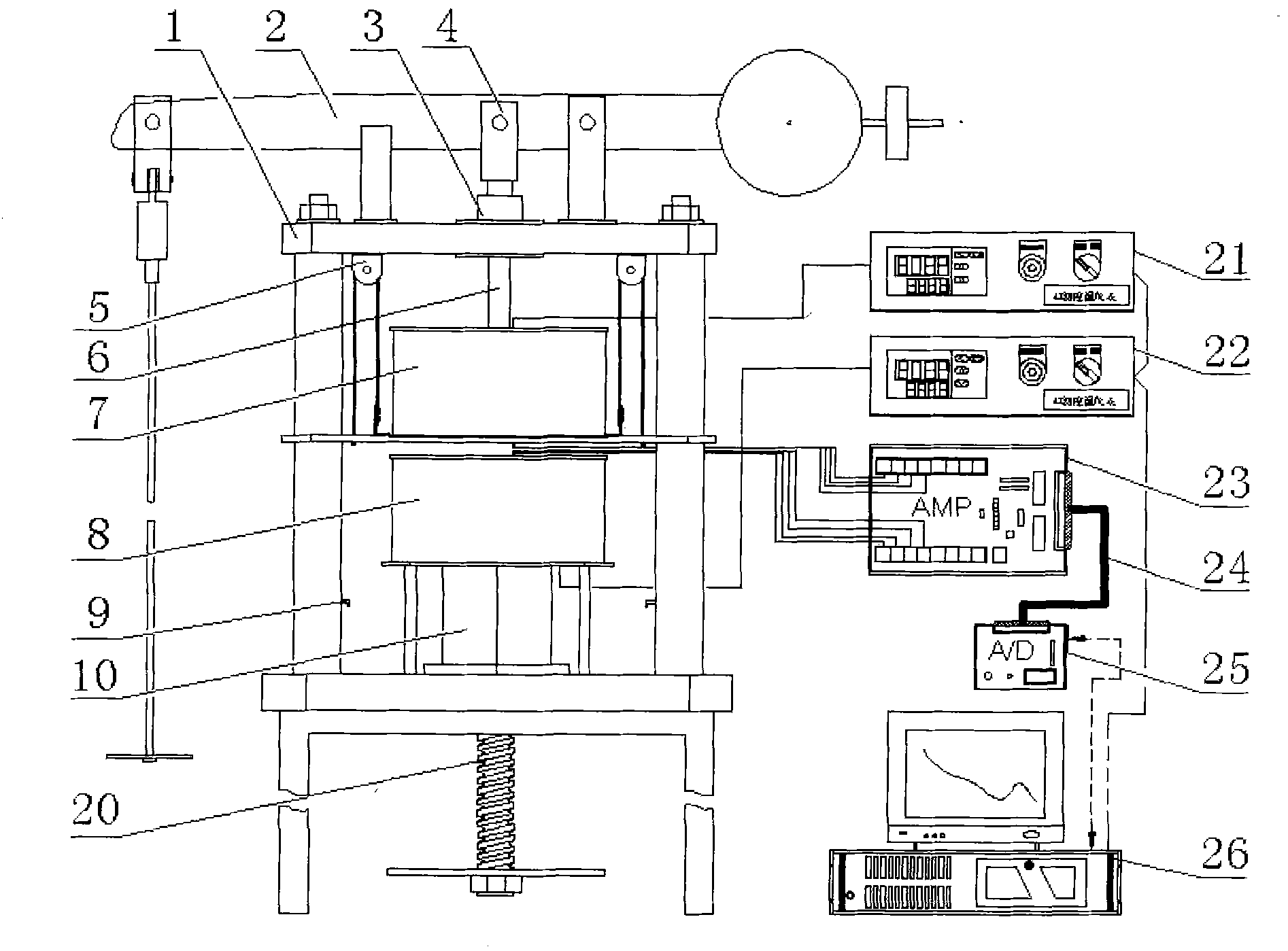 Solid interface contact heat exchange coefficient measurement method and apparatus based on transient method