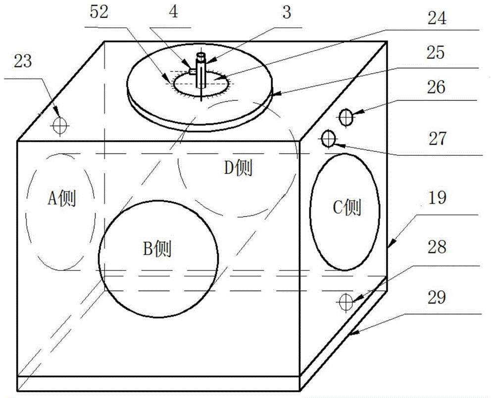 Measuring device for oil injection rule of each hole of oil injection nozzle of diesel engine