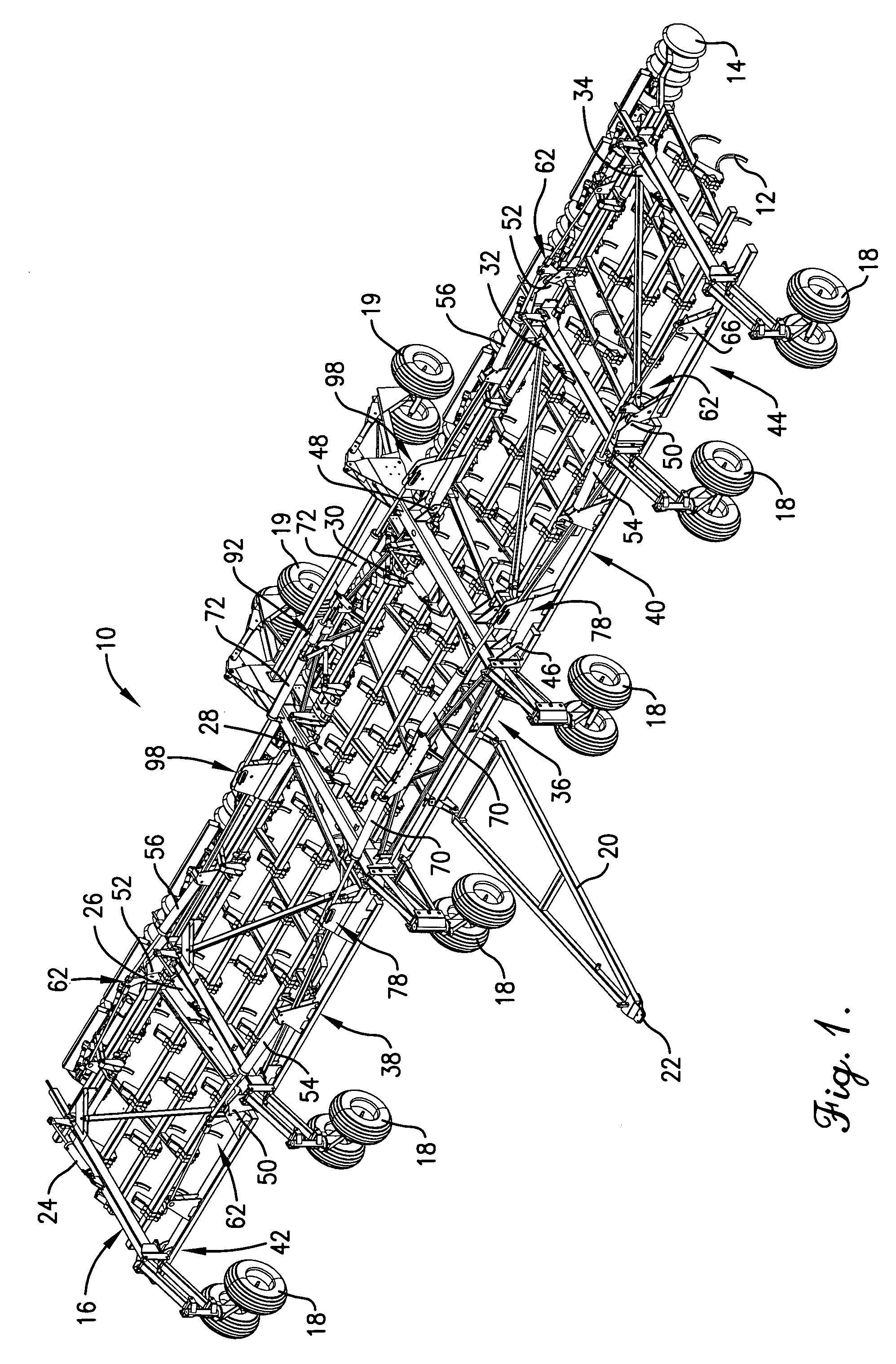 Hydraulic holding cylinder for wing lift mechanism
