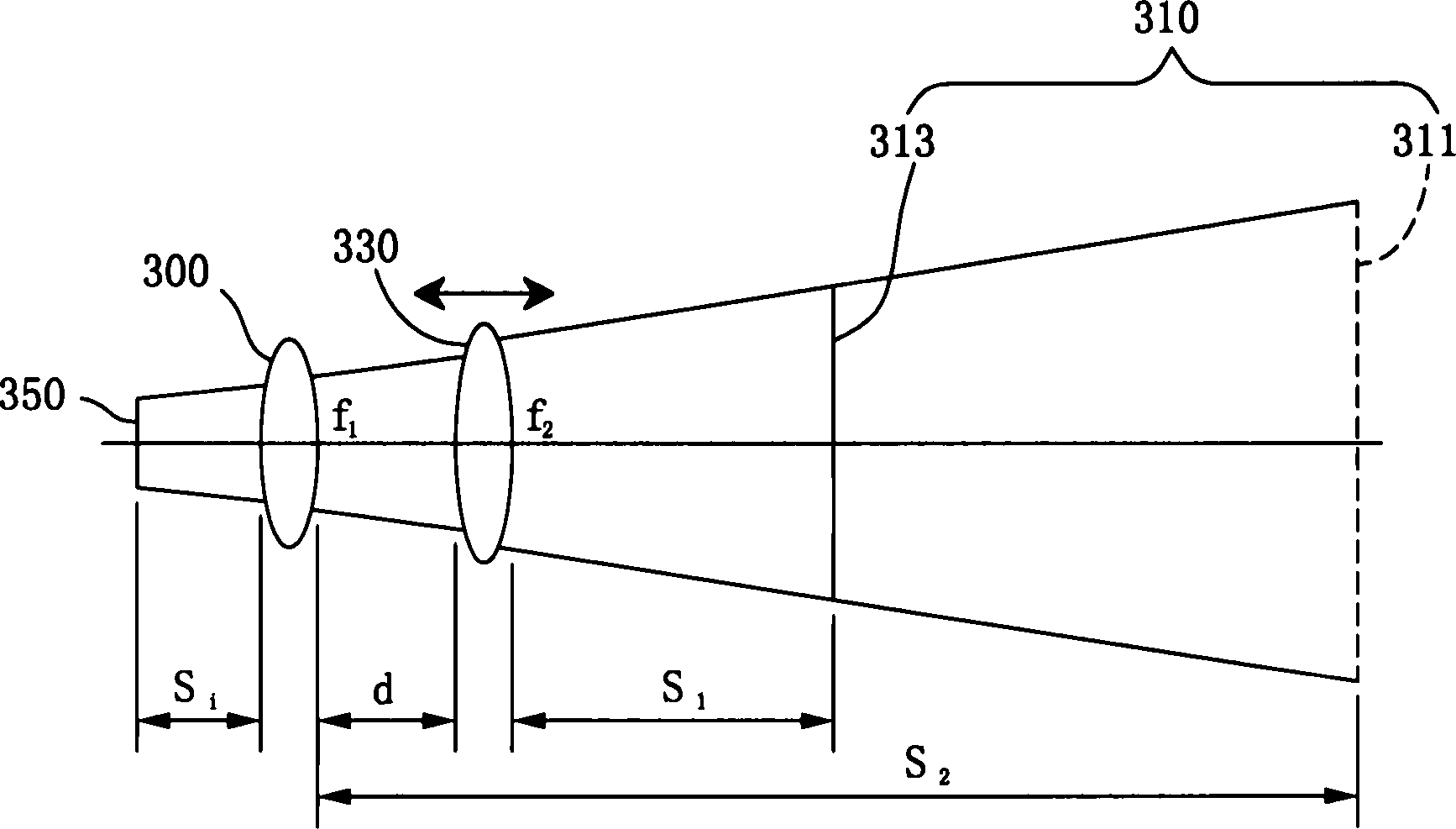 Optical system capable of shortening optical path and lens imaging quality detection system