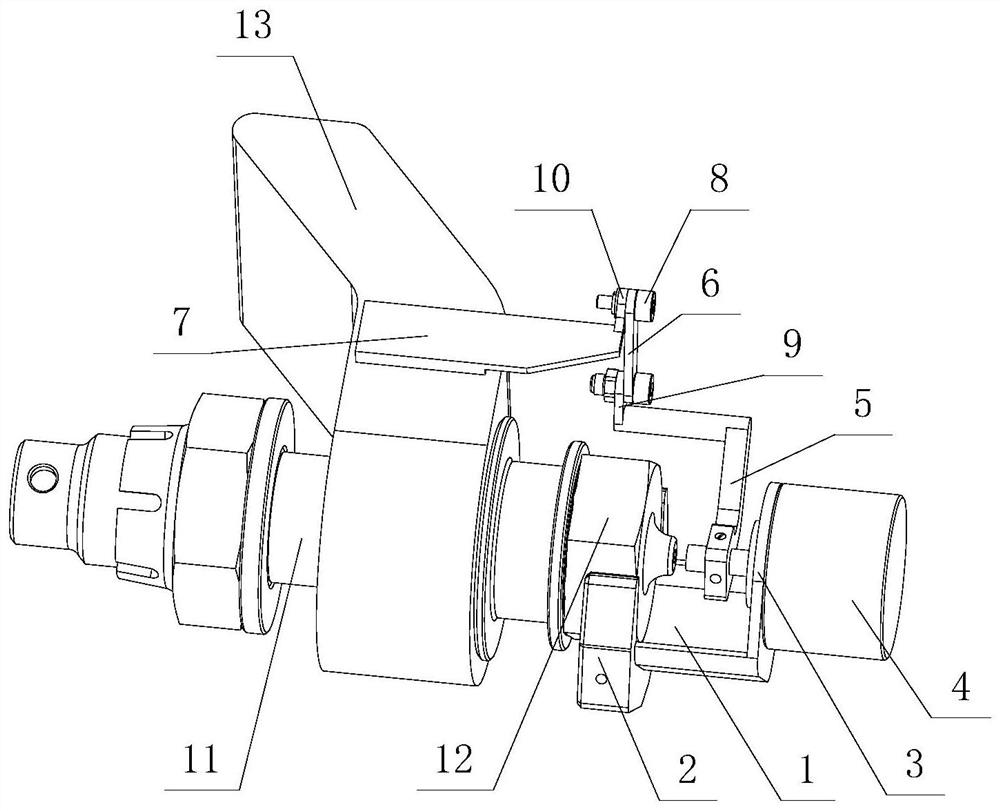 Measuring device for folding angle of wing