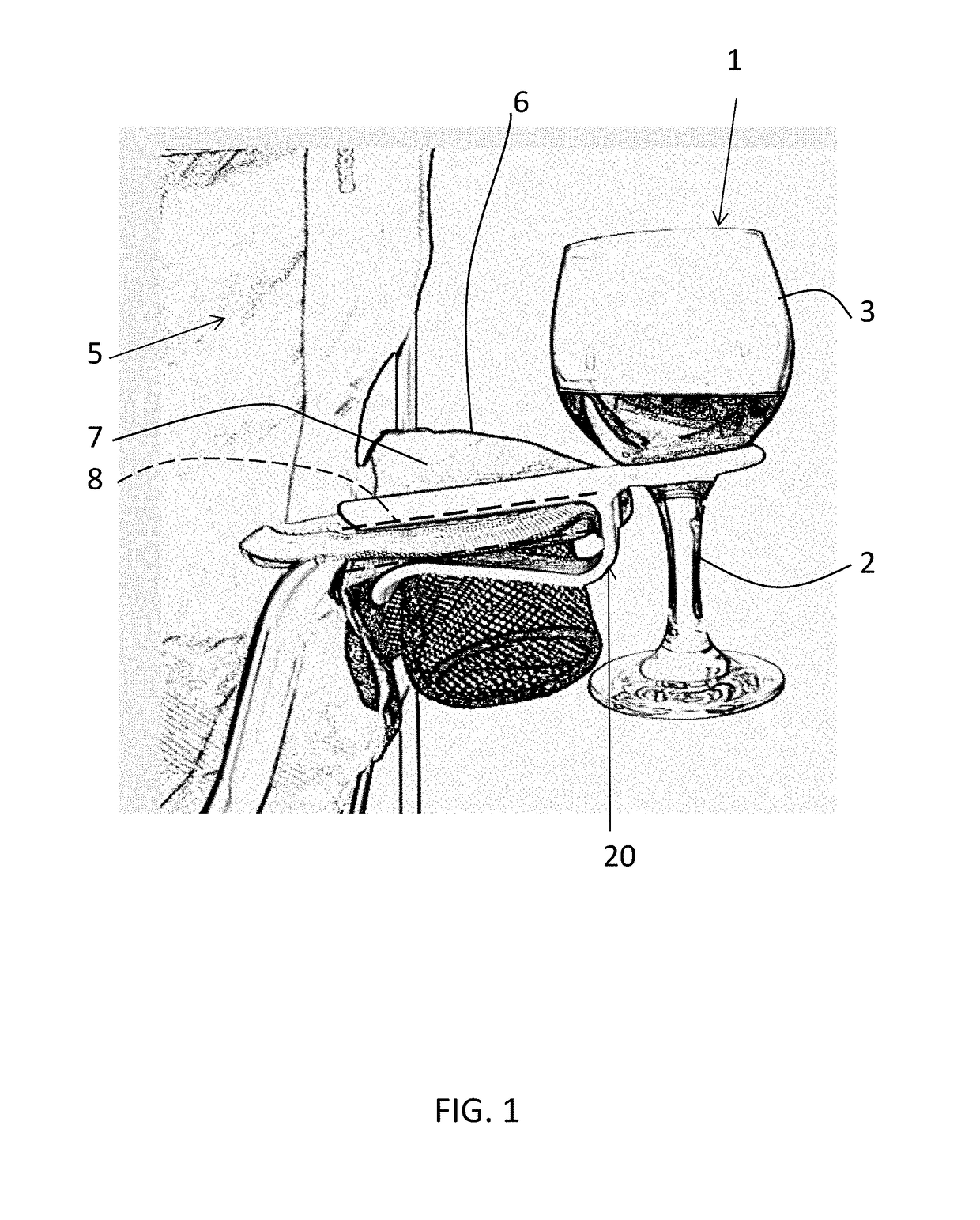 Device for holding a stemmed glass