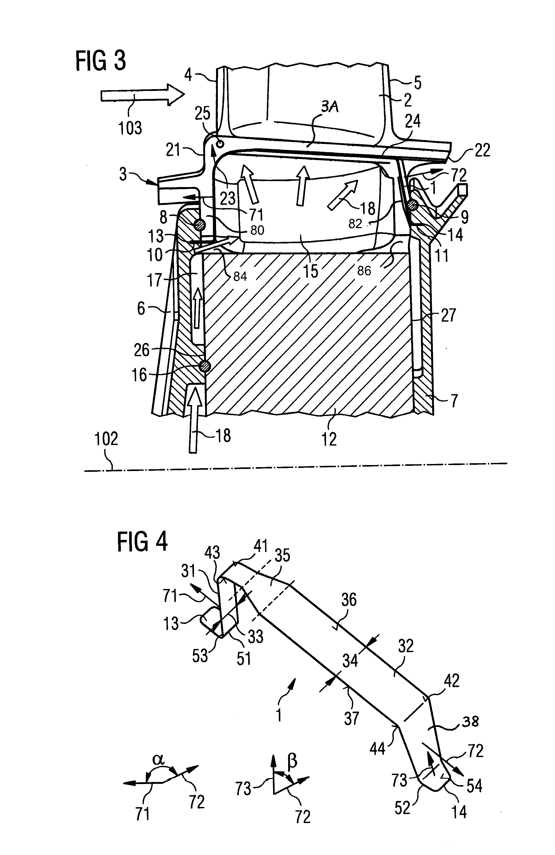 Platform seal strip, turbine blade assembly and method for assembling it