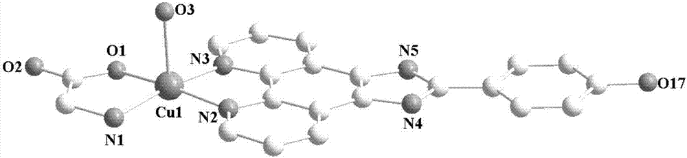 Amino acid polypyridyl copper complex and preparation method and application thereof