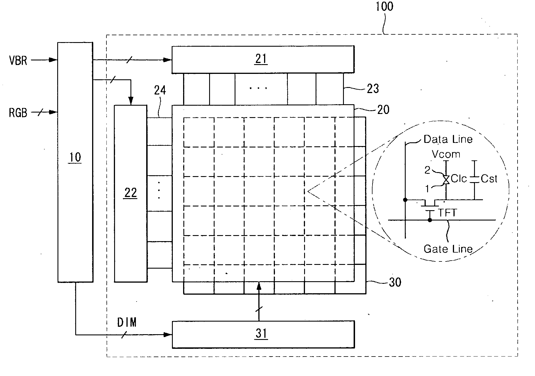 Liquid crystal display and dimming controlling method thereof