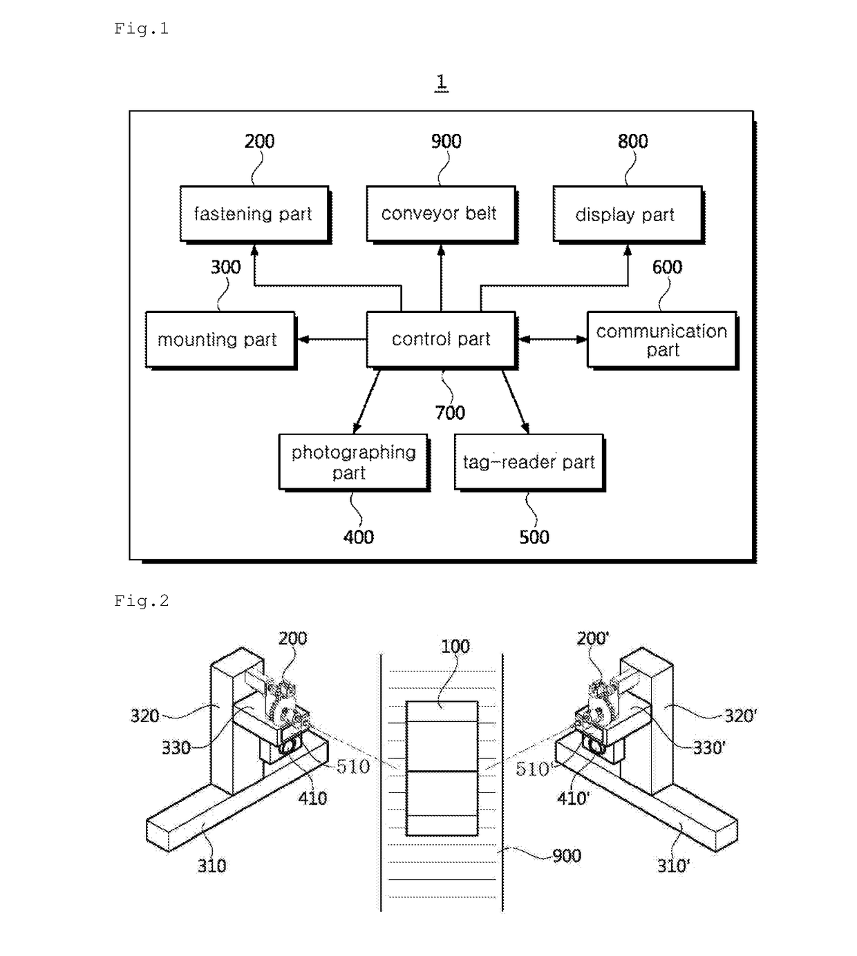 Fastening device for units in vehicle
