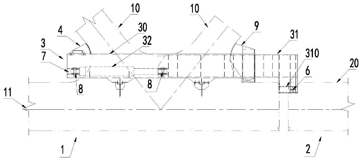 Wind-resistant locking device for final closure of steel truss beams erected by hole and application method thereof