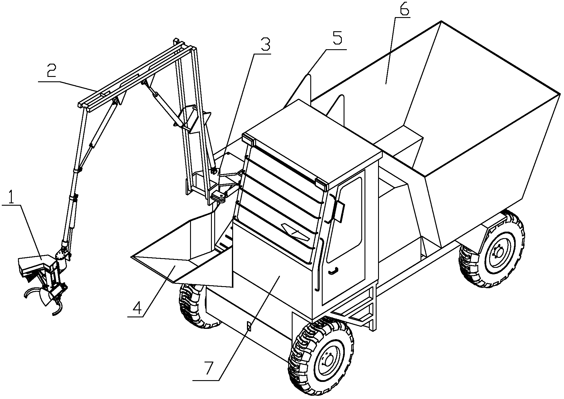 Mechanized fruit picking, collecting and transporting system and method