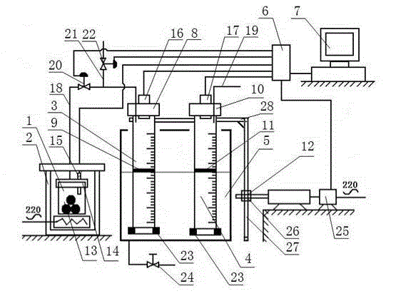 Unconventional natural gas content automatic measuring apparatus and measuring method thereof