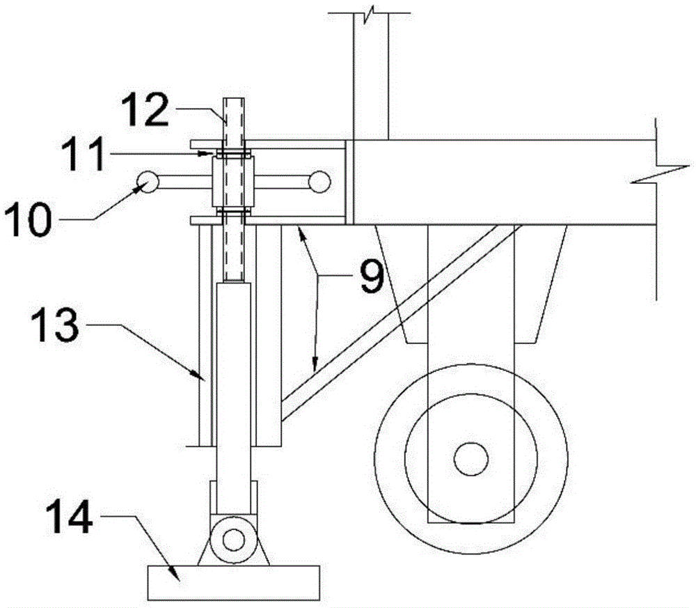 Tunnel grouting trolley braking device and using method thereof