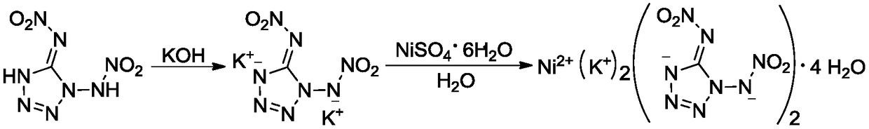 Di(1,5-nitramine tetrazole)-potassium nickelate tetrahydrate compound