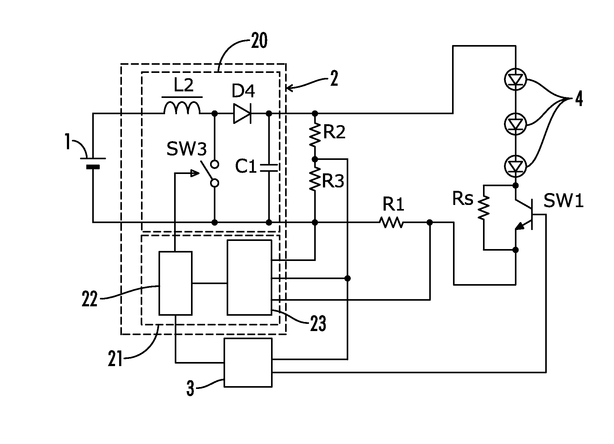 LED driver circuit with over-current protection during a short circuit condition