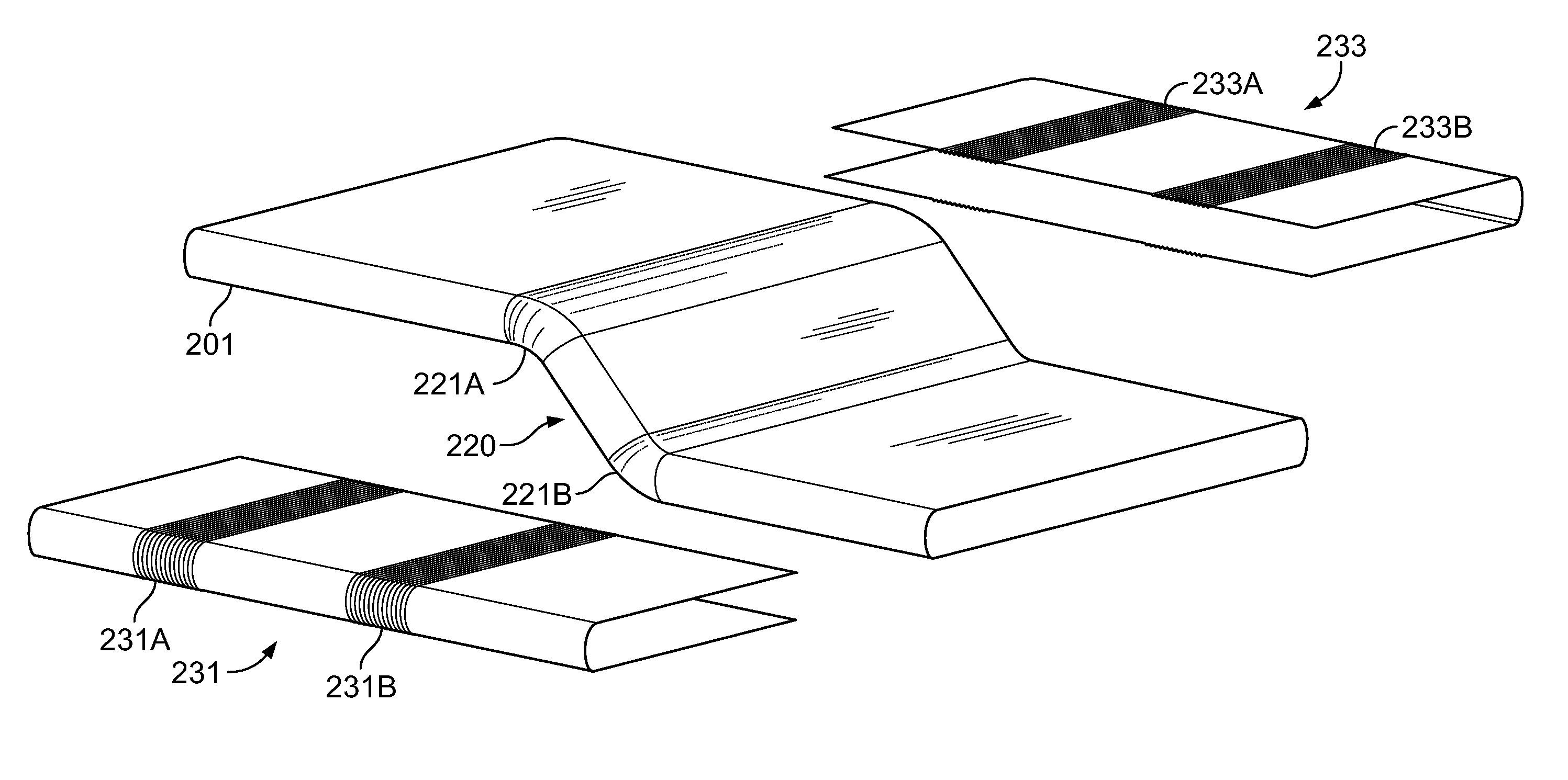 Insulation of busbars using insulating members having corrugated sections