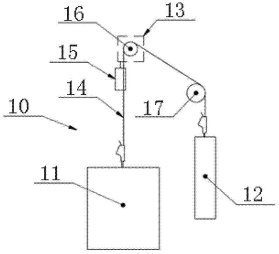 Detecting device for suspension element of elevator