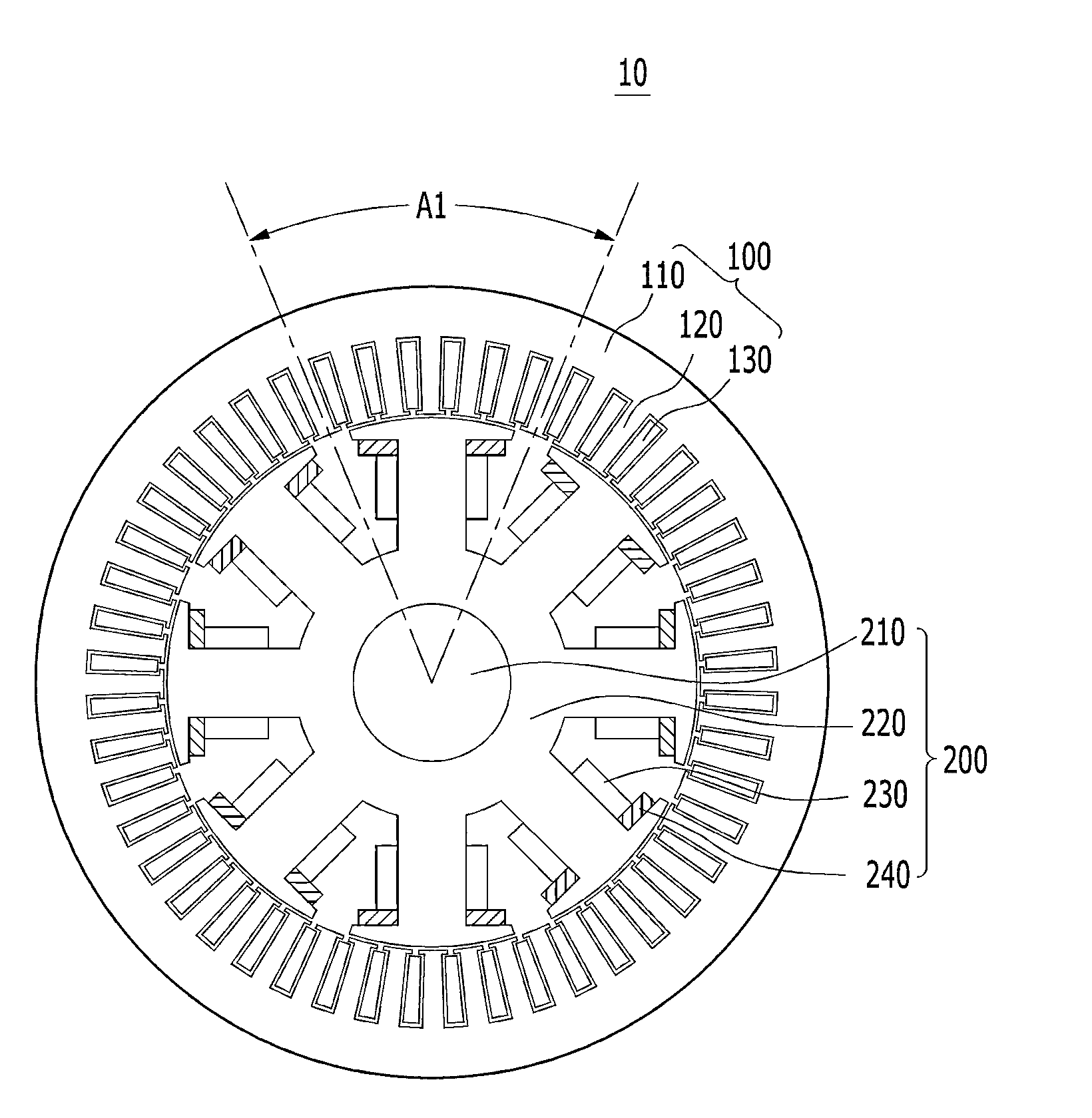 Rotor of motor and synchronous motor having the same and wound rotor synchronous motor