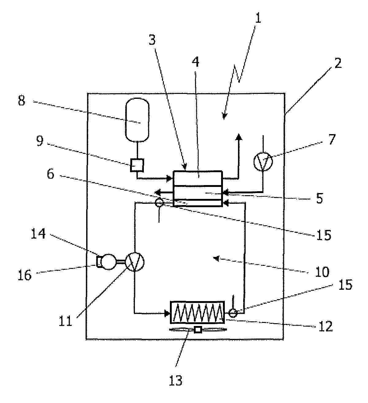 Method for cooling a fuel cell
