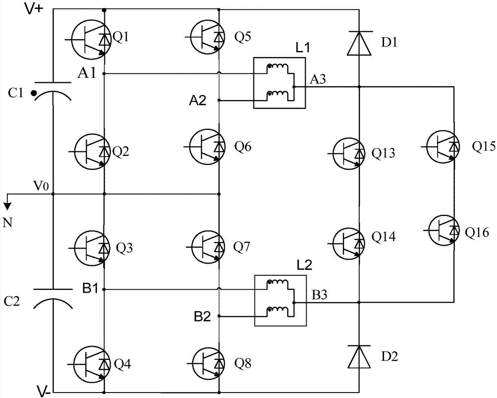 Multi-level circuit, three-phase multi-level circuit, and control method