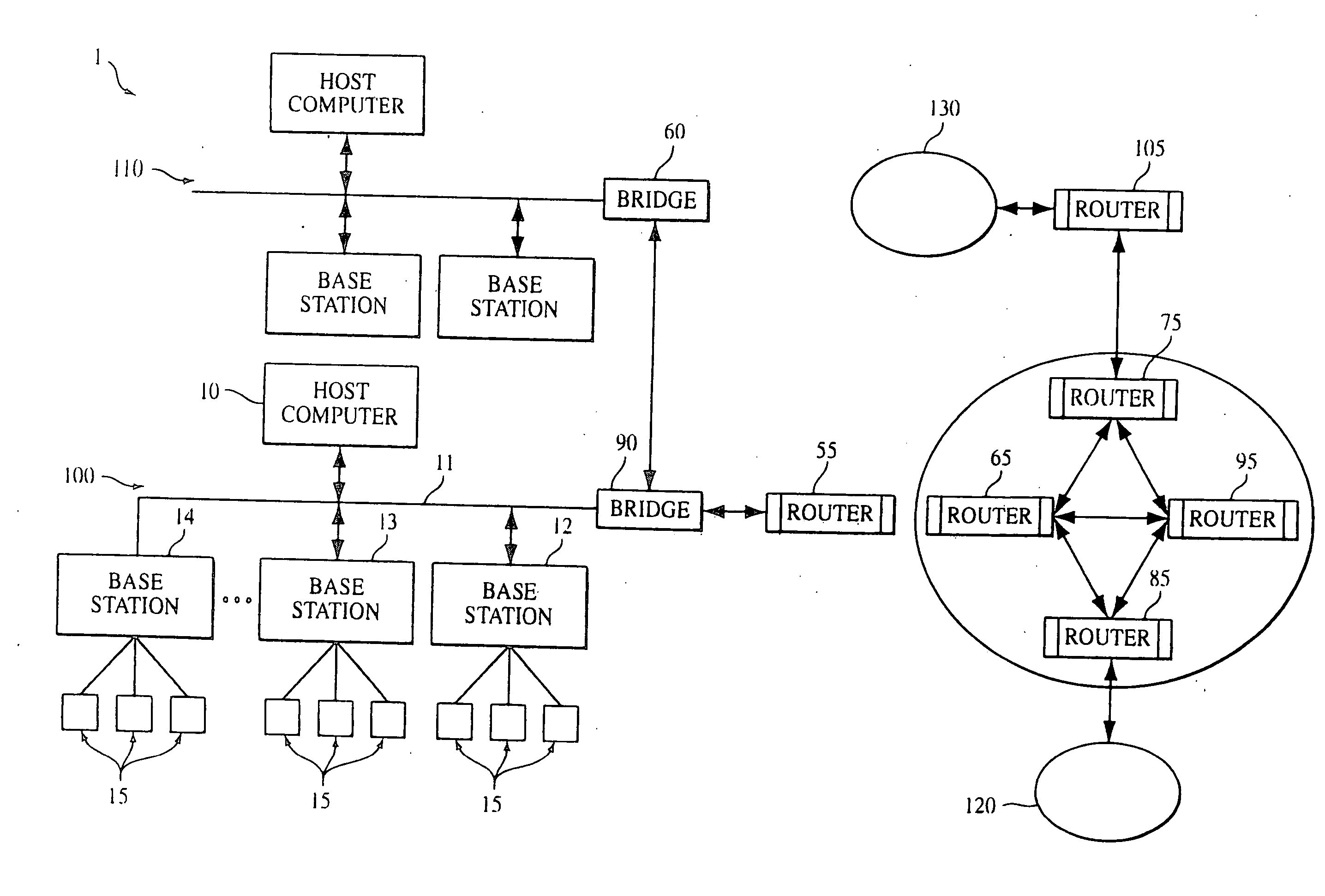 Auto configuration of portable computers for use in wireless local area networks