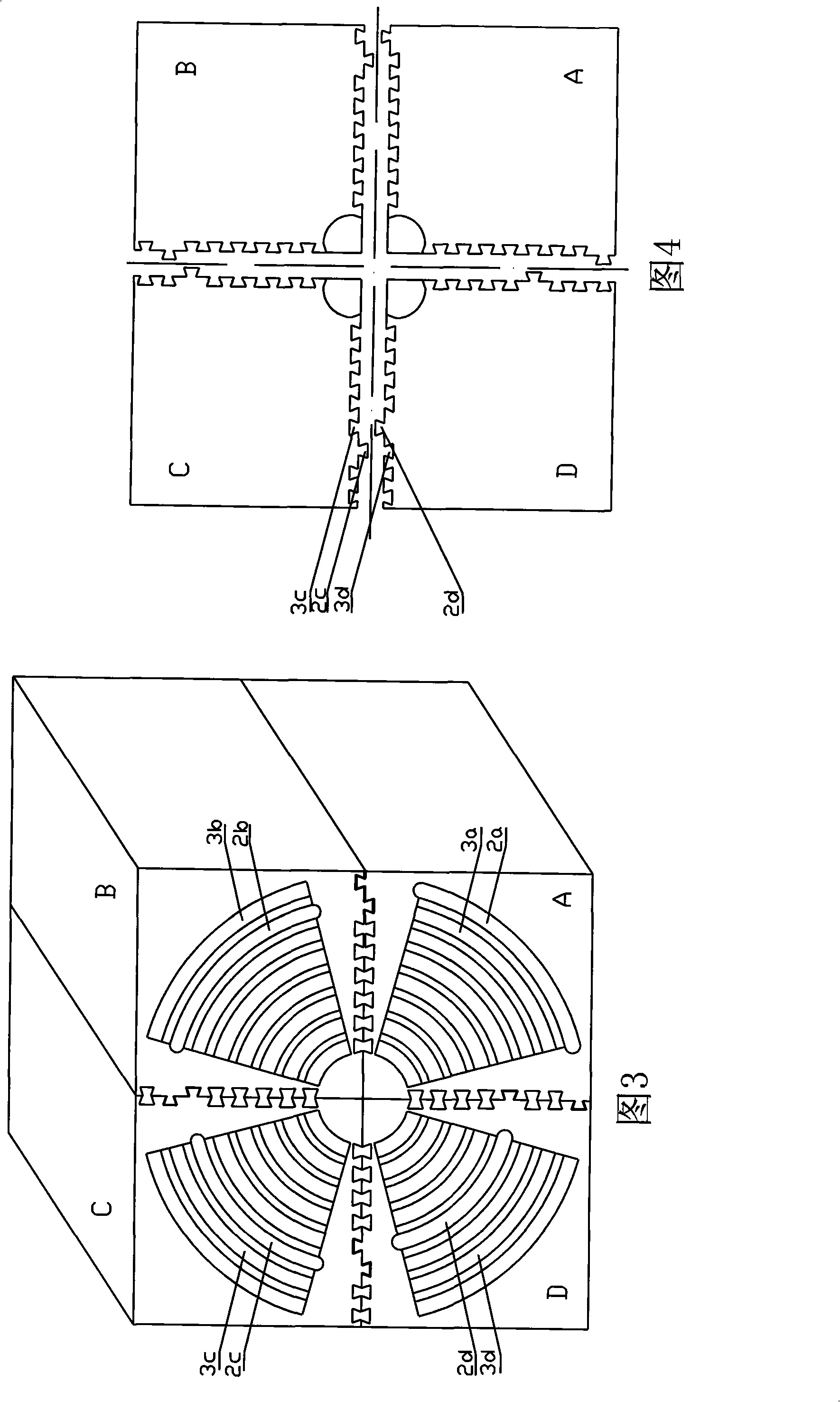 Track type connected structure of block-shaped rotary toy