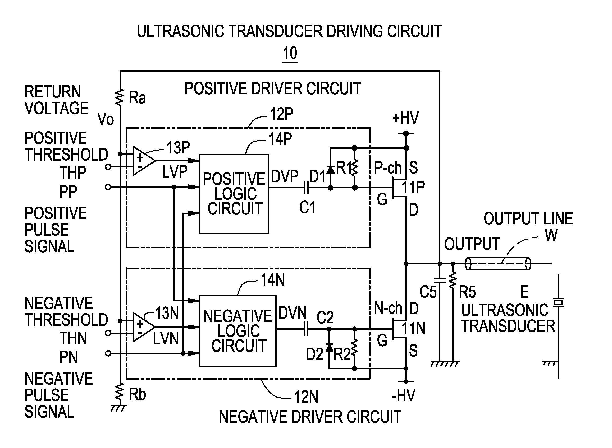 Ultrasonic transducer driving circuit and ultrasonic diagnostic apparatus