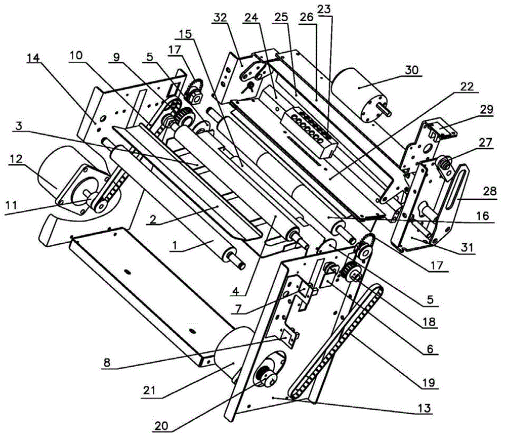 Automatic paper cutting mechanism for printer