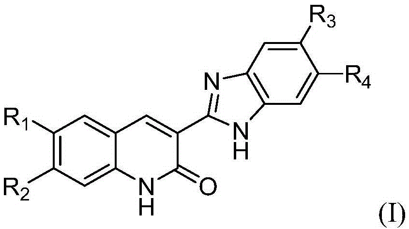 3-benzimidazole-2(1H)-quinolinone derivative and preparation method and application thereof