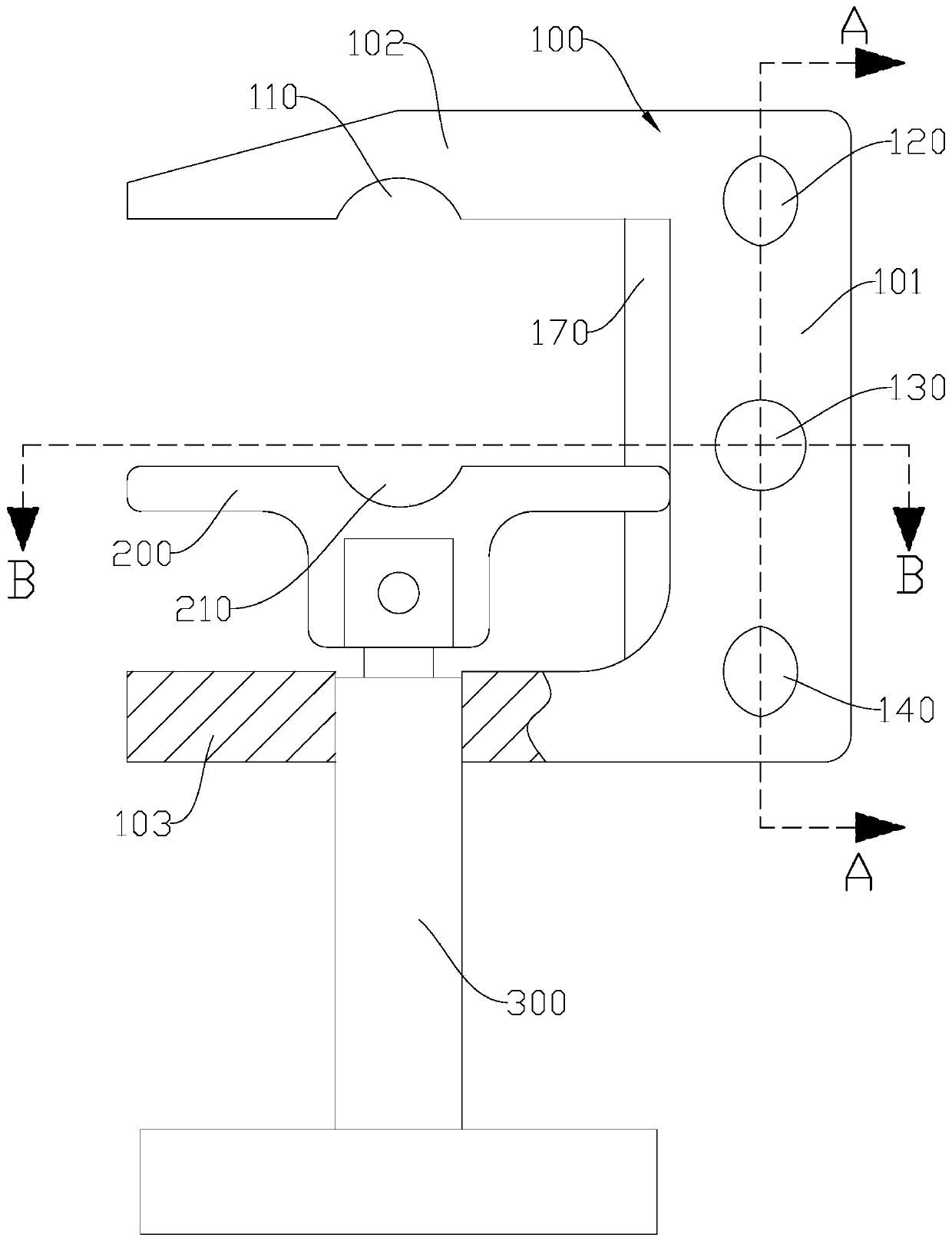 Wiring device special for 10kV circuit insulation drainage wire