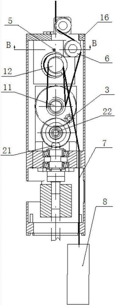 Force reduction mechanism of winch