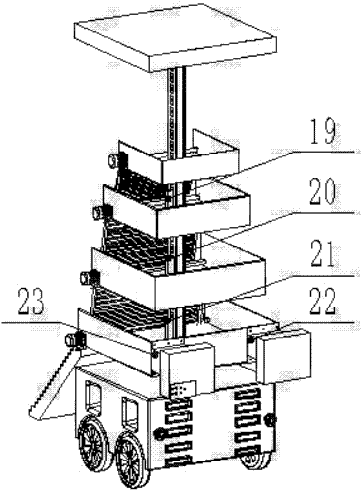 Stacking type automobile moving parking device for automobile factory