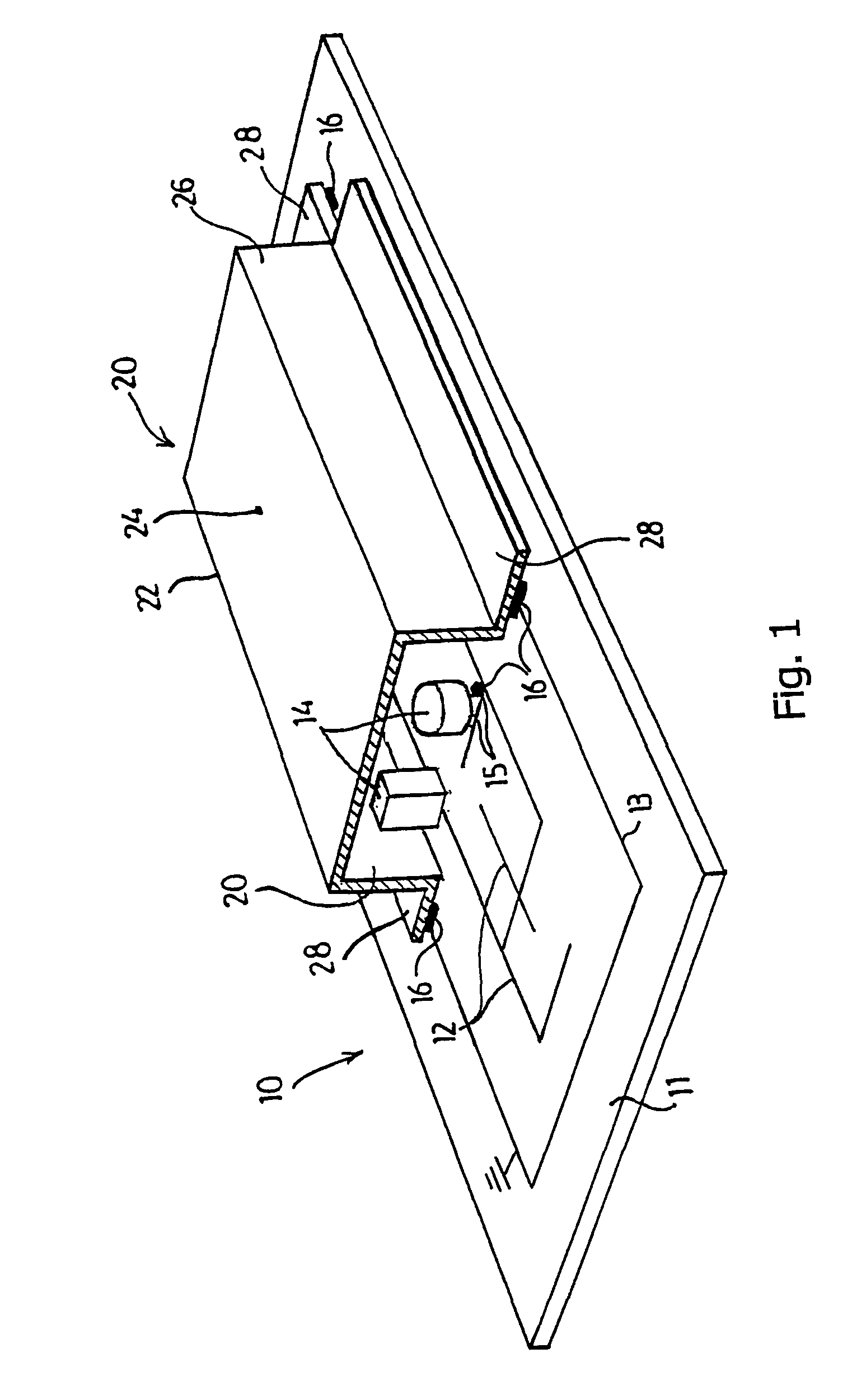 Methods of manufacturing a printed circuit board shielded against interfering radiation
