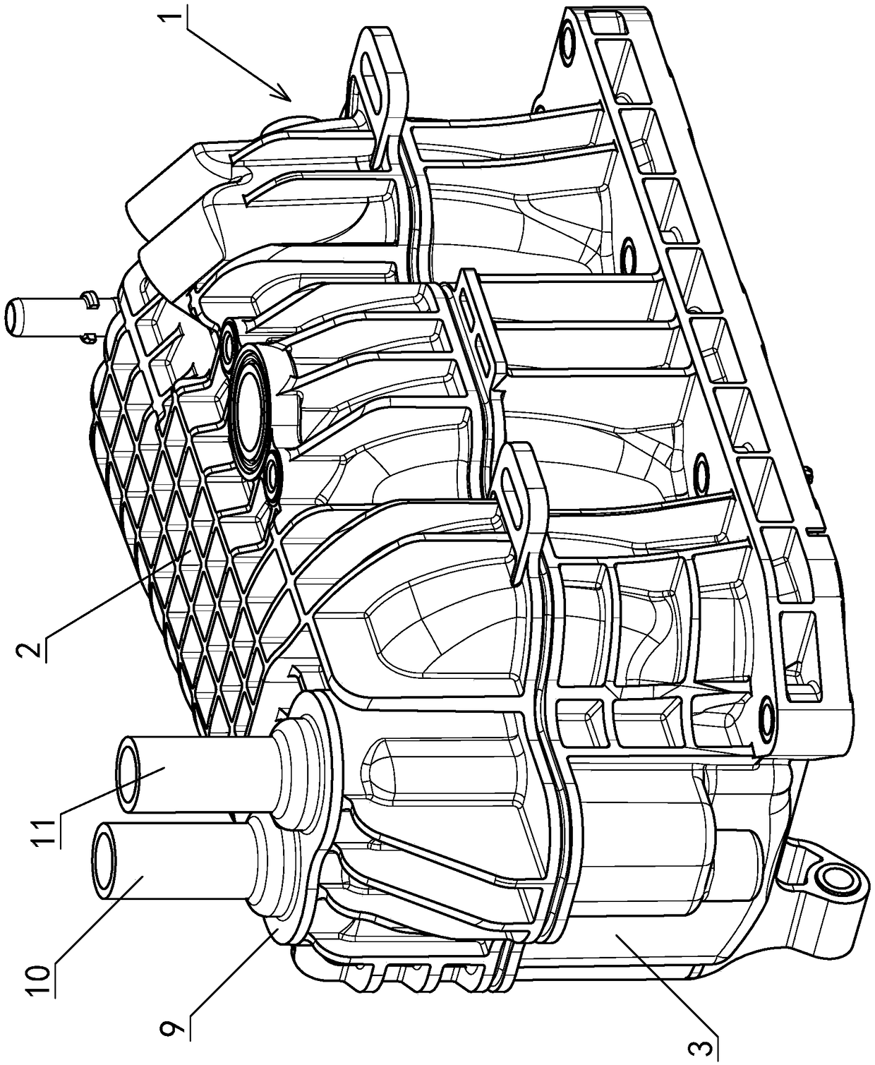 An engine intake manifold with a built-in cooler and high sealing performance