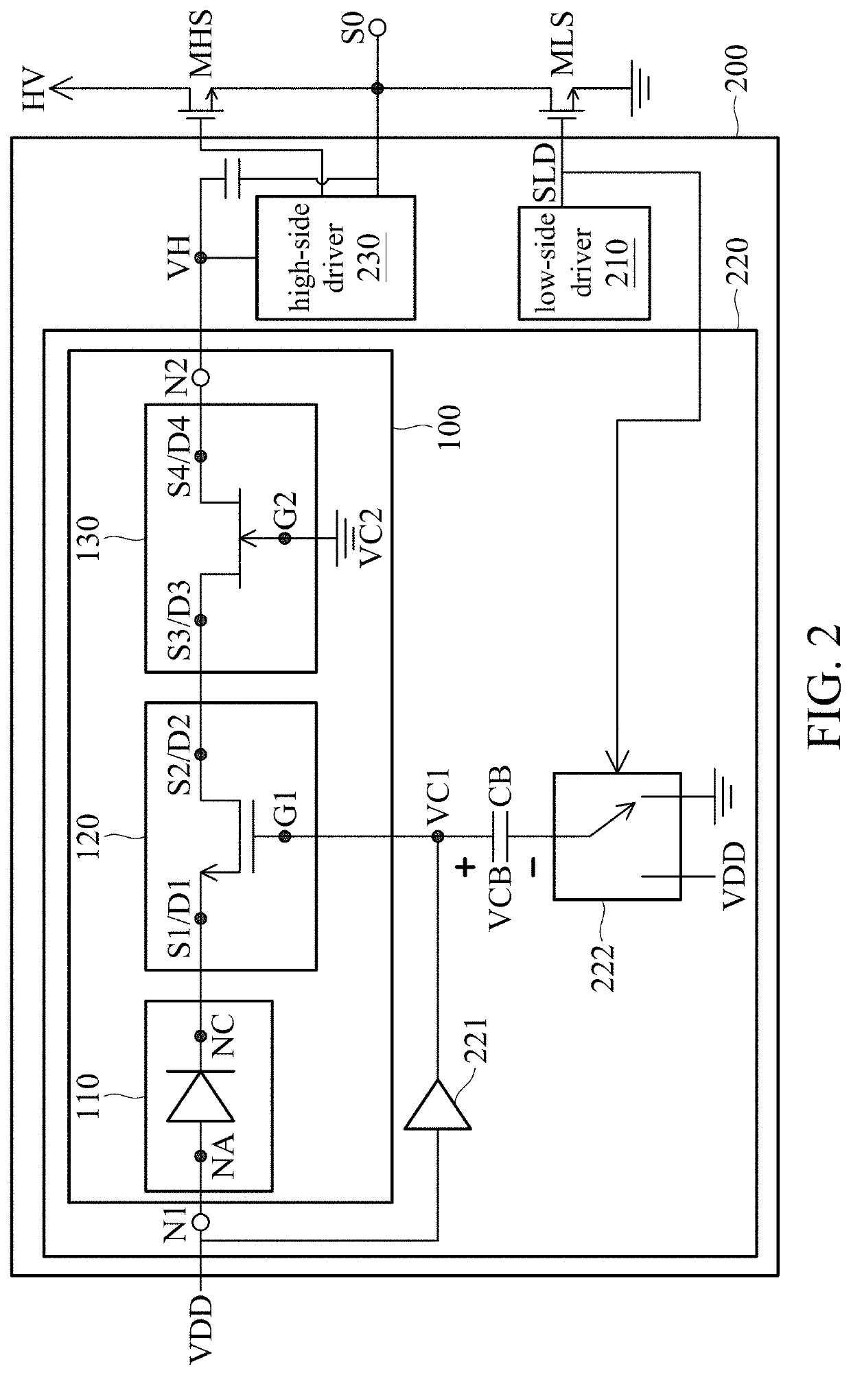 Bootstrap diode with low substrate leakage current