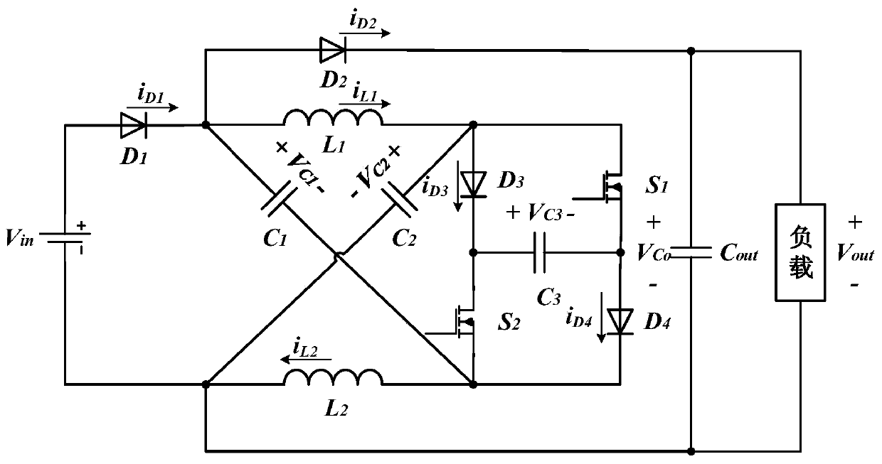 Input and output common ground active switch capacitor Z-source boost chopper circuit