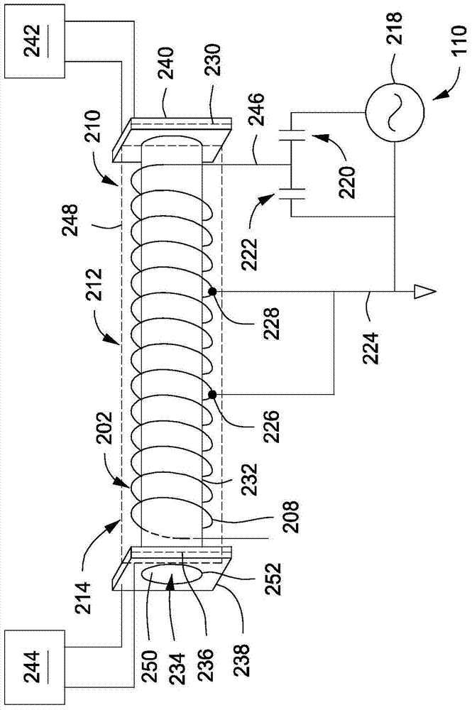 Apparatus for treating an exhaust gas in a foreline