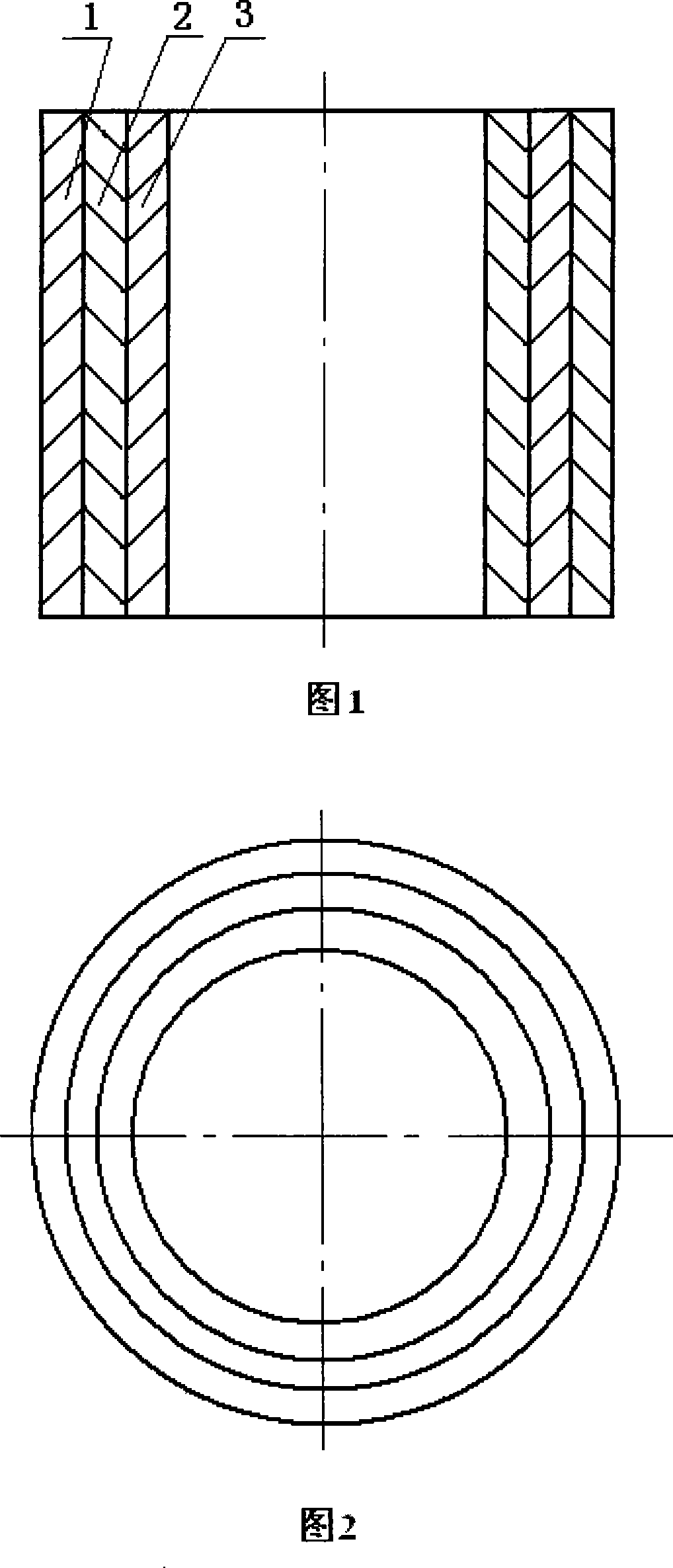 Sandwich type radial direction vibrating piezoelectric ceramic ultrasonic transducer