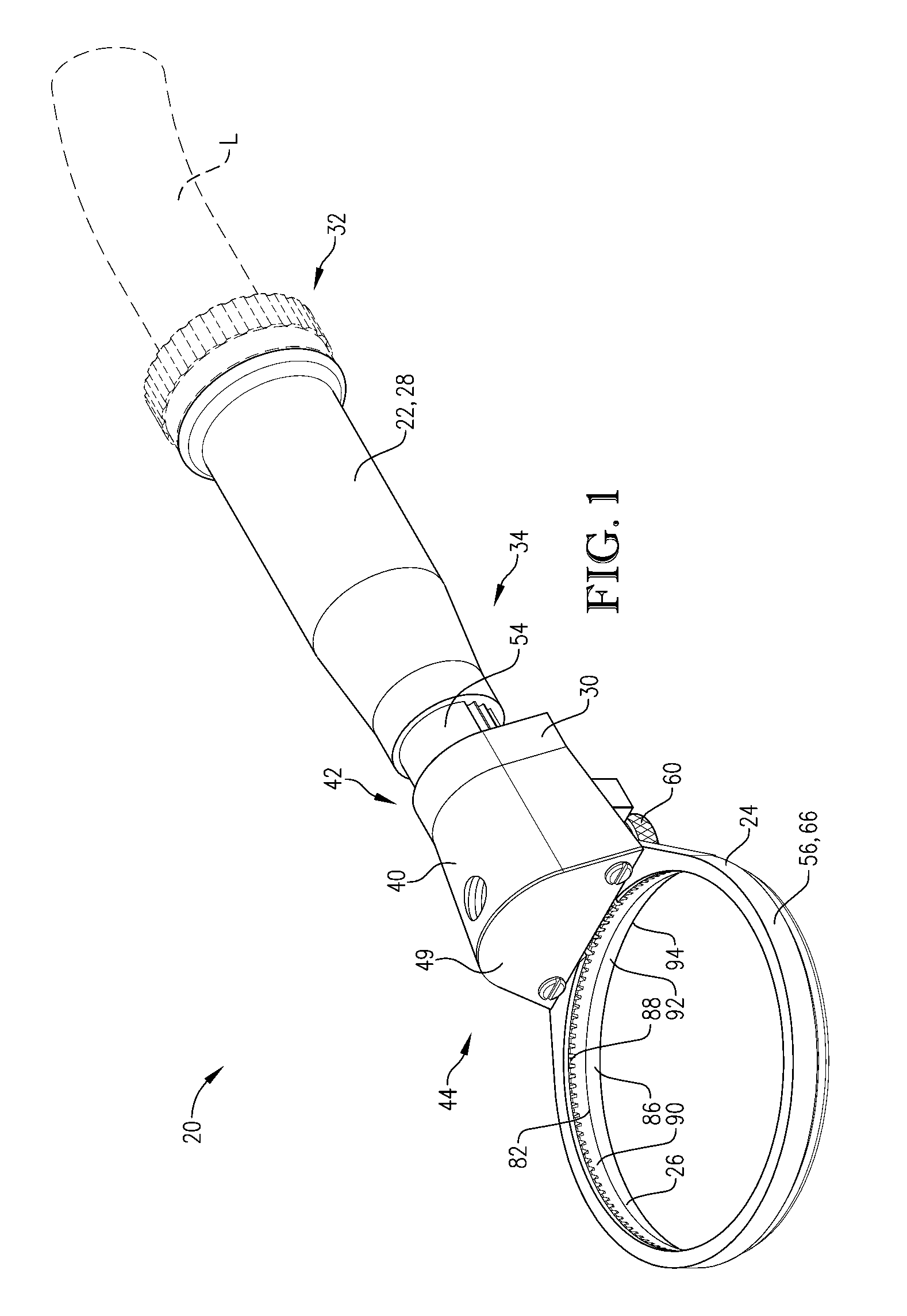 Rotary knife with mechanism for controlling blade housing
