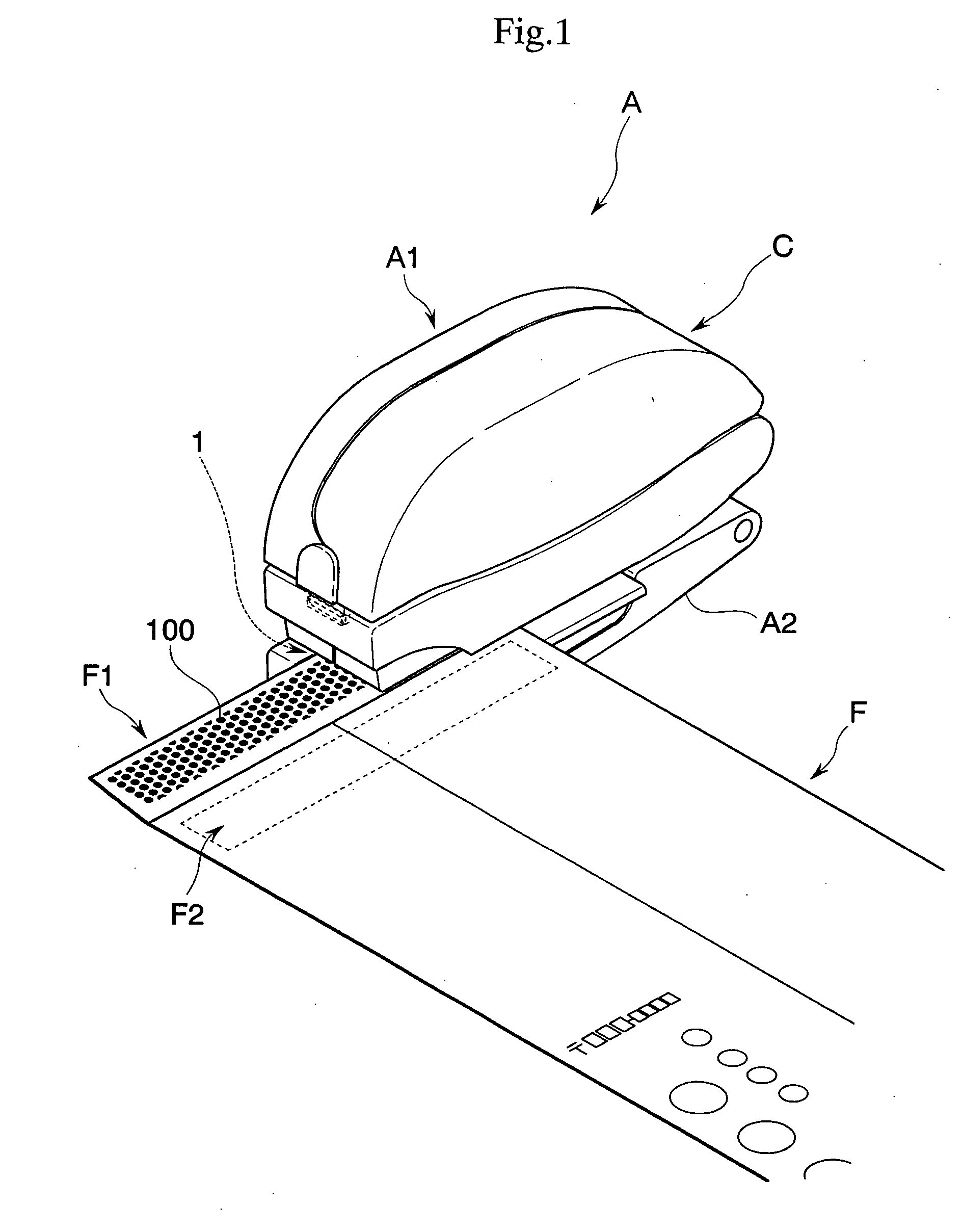 Adhesive product and transferring instrument