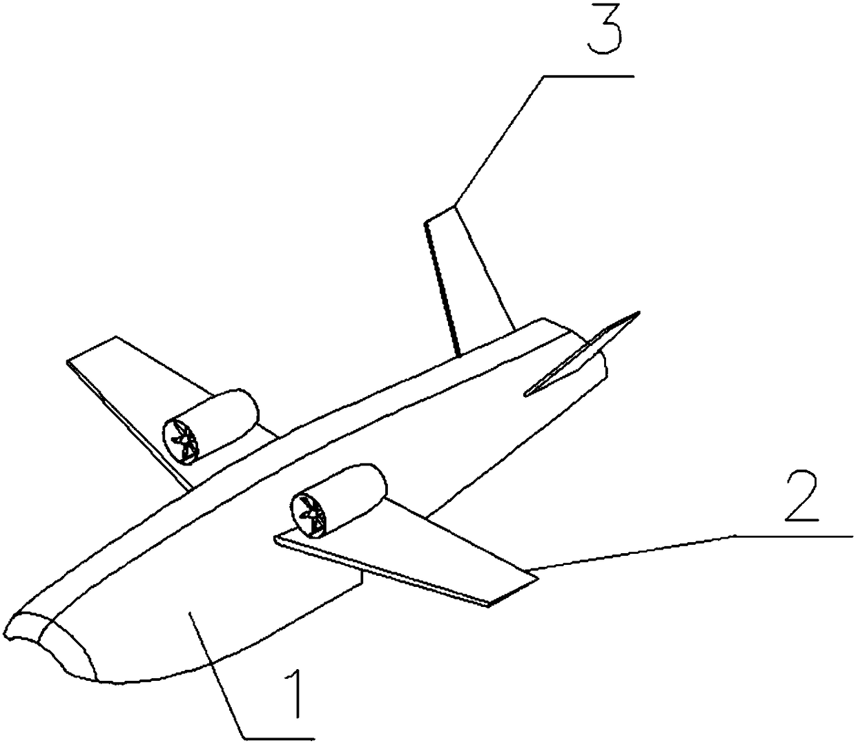 A micro-spray high-performance two-body amphibious aircraft