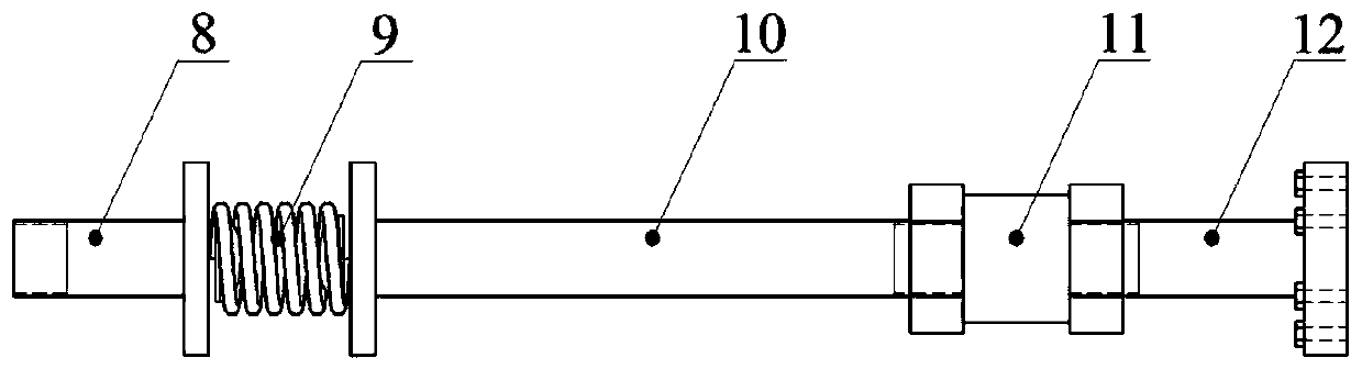 A device for loading and measuring excitation force of damping blade of naval steam turbine