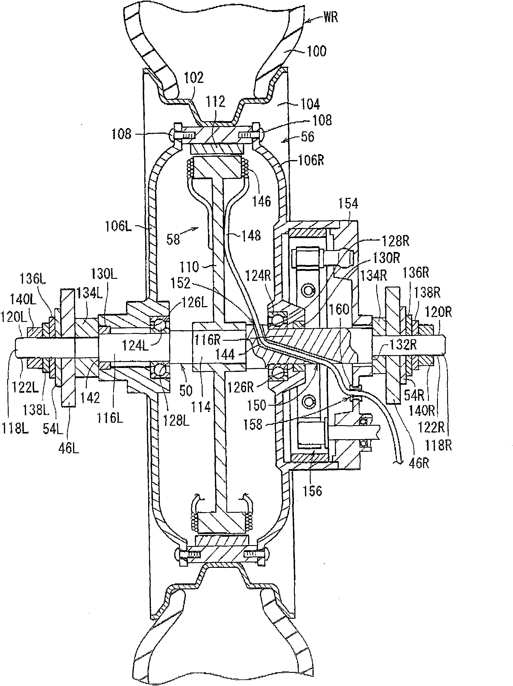 Fixing structure of motor shaft for electric vehicle