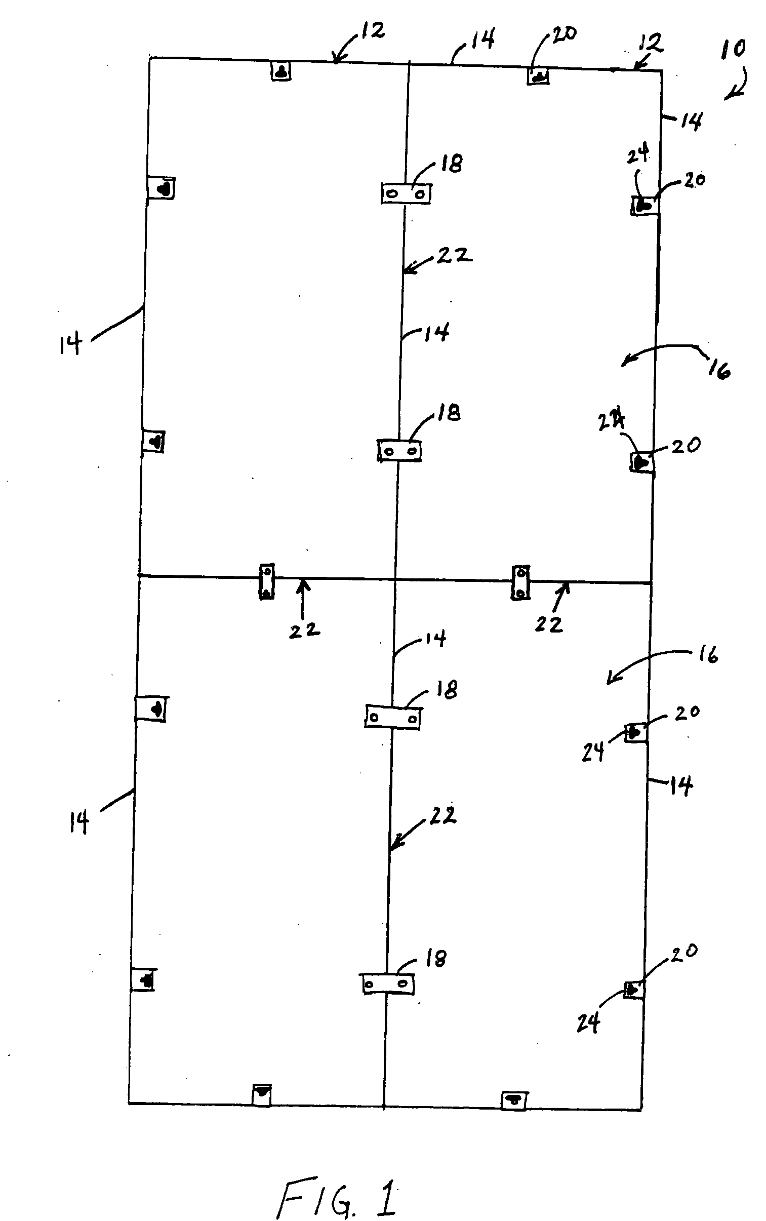 Attachment system for a modular flooring assembly