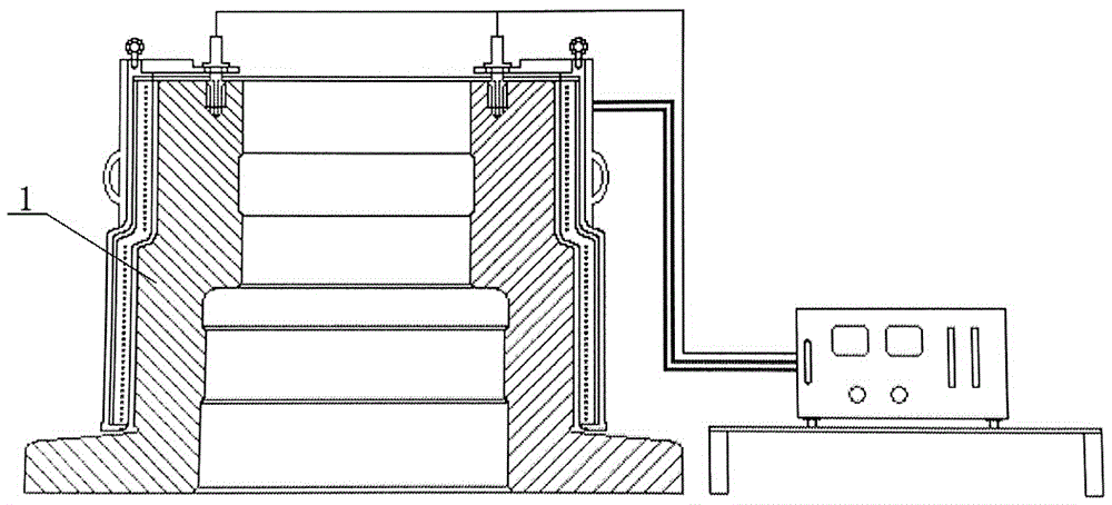 Automatic heating device of generator thrust block