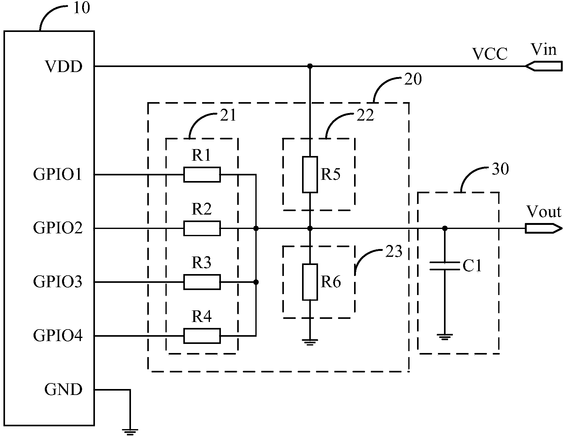 Sine wave generation circuit and audio shield